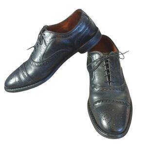 Allen Edmonds Strand Cap Toe Black Oxford Size 9.5 Men's Lace Up Shoes